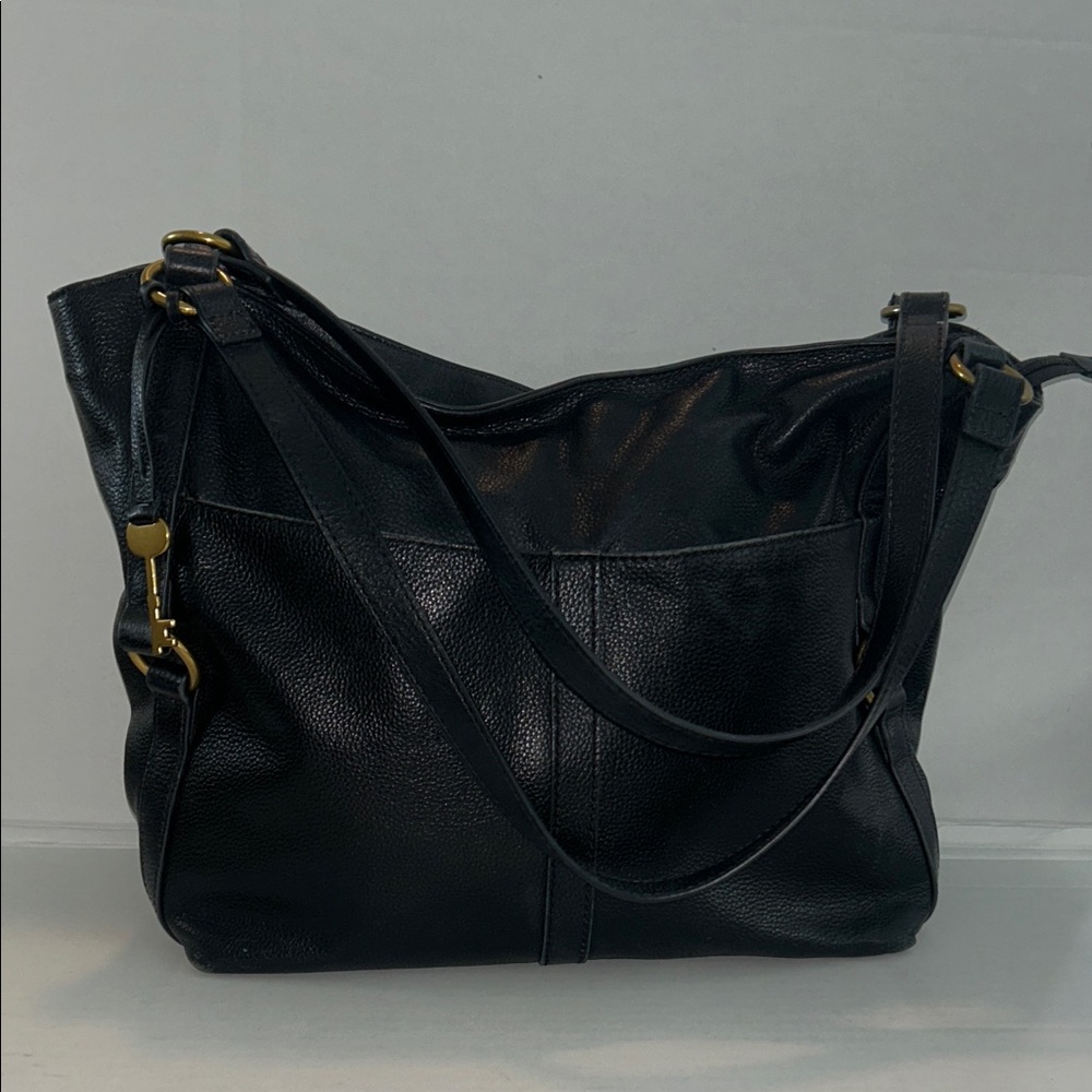 Fossil Sam Shopper Tote bag black leather